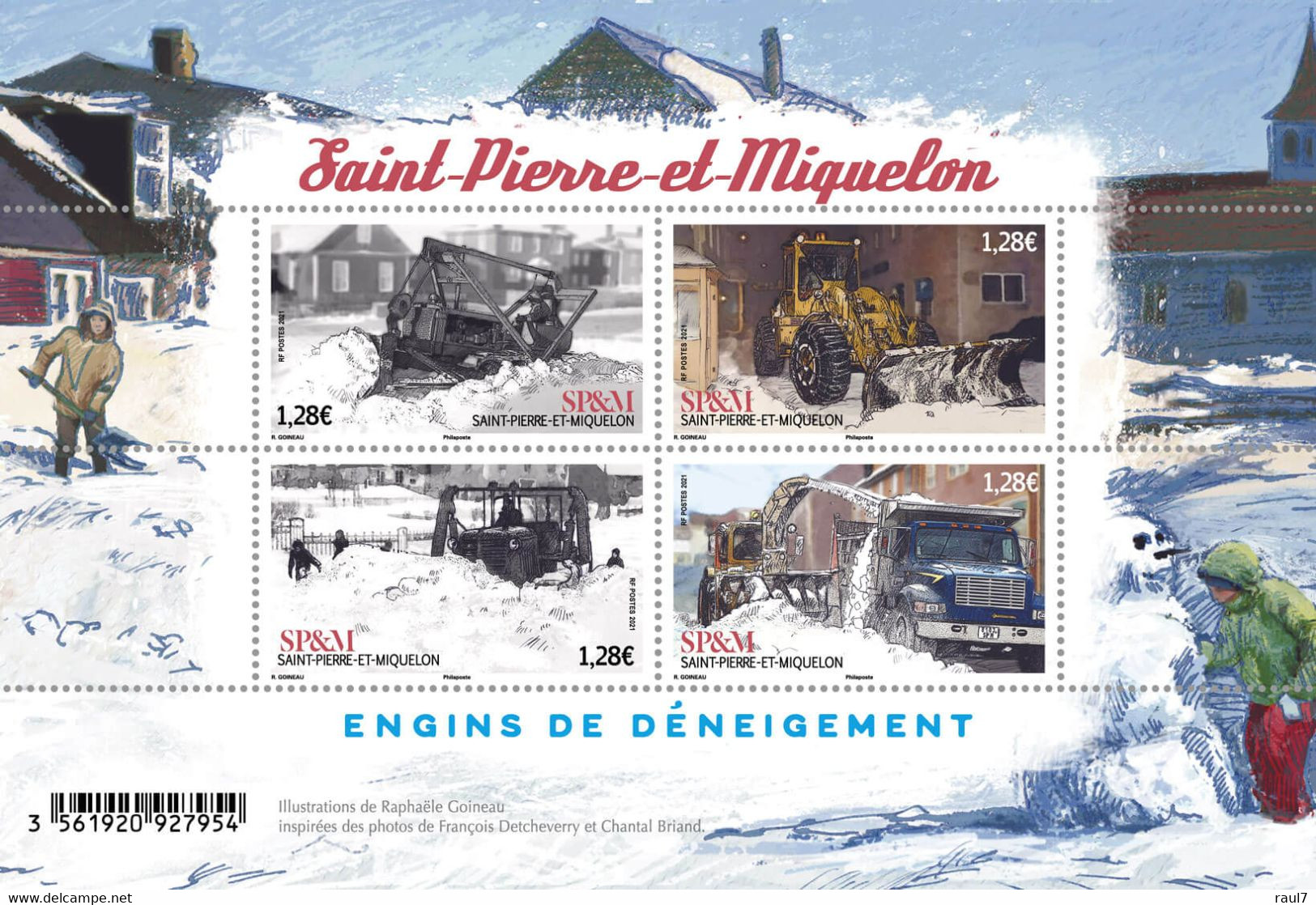 St Pierre Et Miquelon 2021 - Véhicules De Déneigement - BF Neuf // Mnh - Neufs