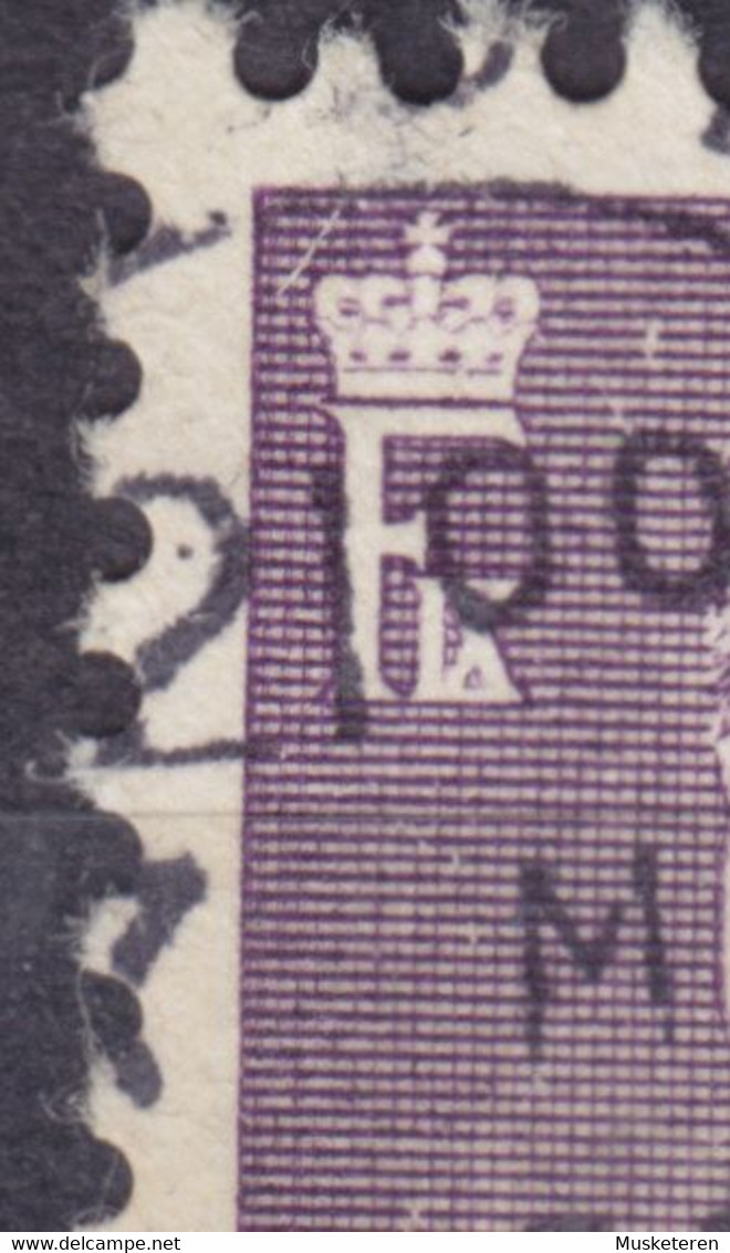 Denmark 1948 Mi. 303    15 Øre King Frederik IX. ERROR Variety 'Double Imprint, Left Corner' (2 Scans) - Abarten Und Kuriositäten