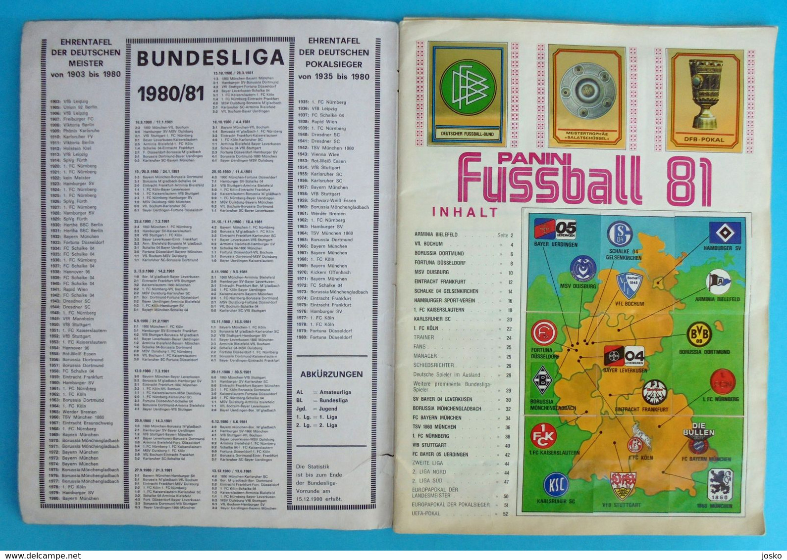 FUSSBALL 81 - Panini Old German Album * COMPLETE * Football Soccer Calcio Foot Futbol Futebol Germany Deutschland - Edizione Tedesca