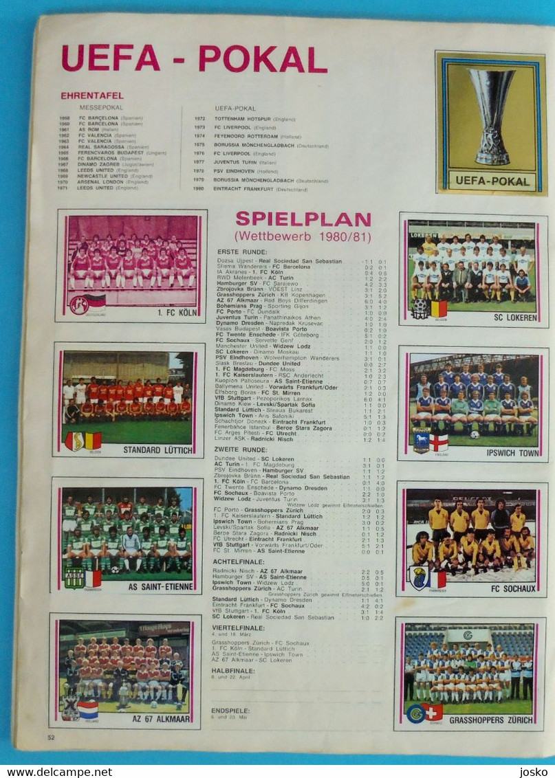 FUSSBALL 81 - Panini old German album * COMPLETE * football soccer calcio foot futbol futebol Germany Deutschland