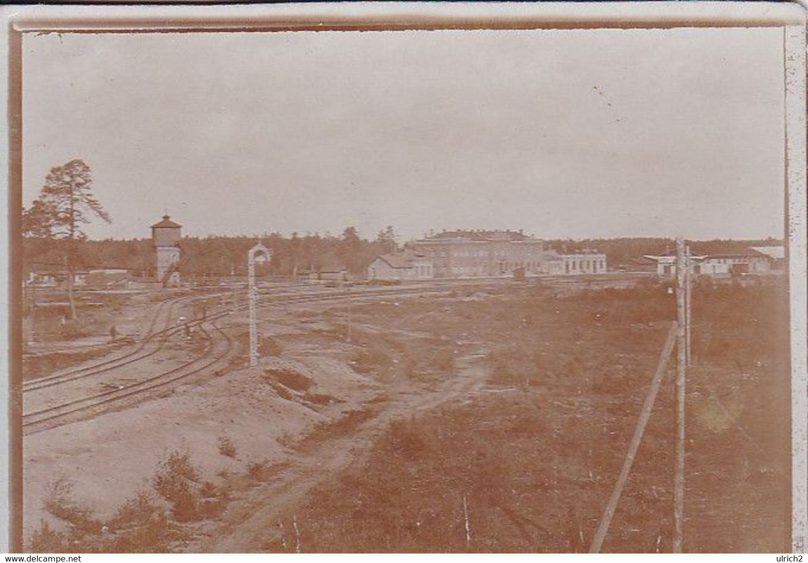 Foto Bahnhof Und Gleise - Ca. 1900 - 11*8cm  (55111) - Treinen