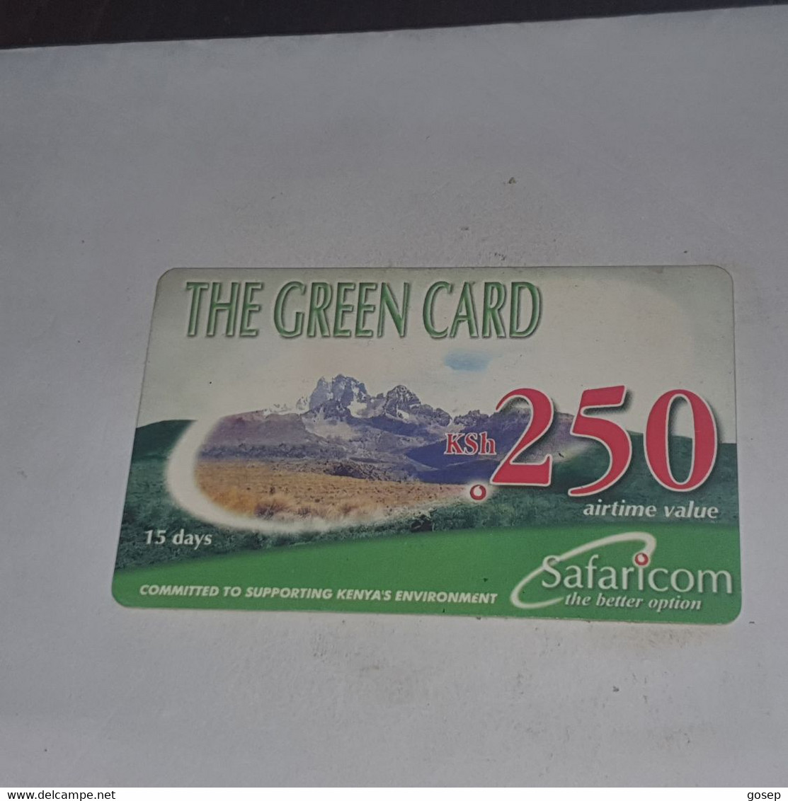 Kenya-(ke-gre-ref-01/-031231)the Green Card(14)(KSh250)(014-307-206-987)-(look Out Side)-used Card+1card Prepiad Free - Kenia