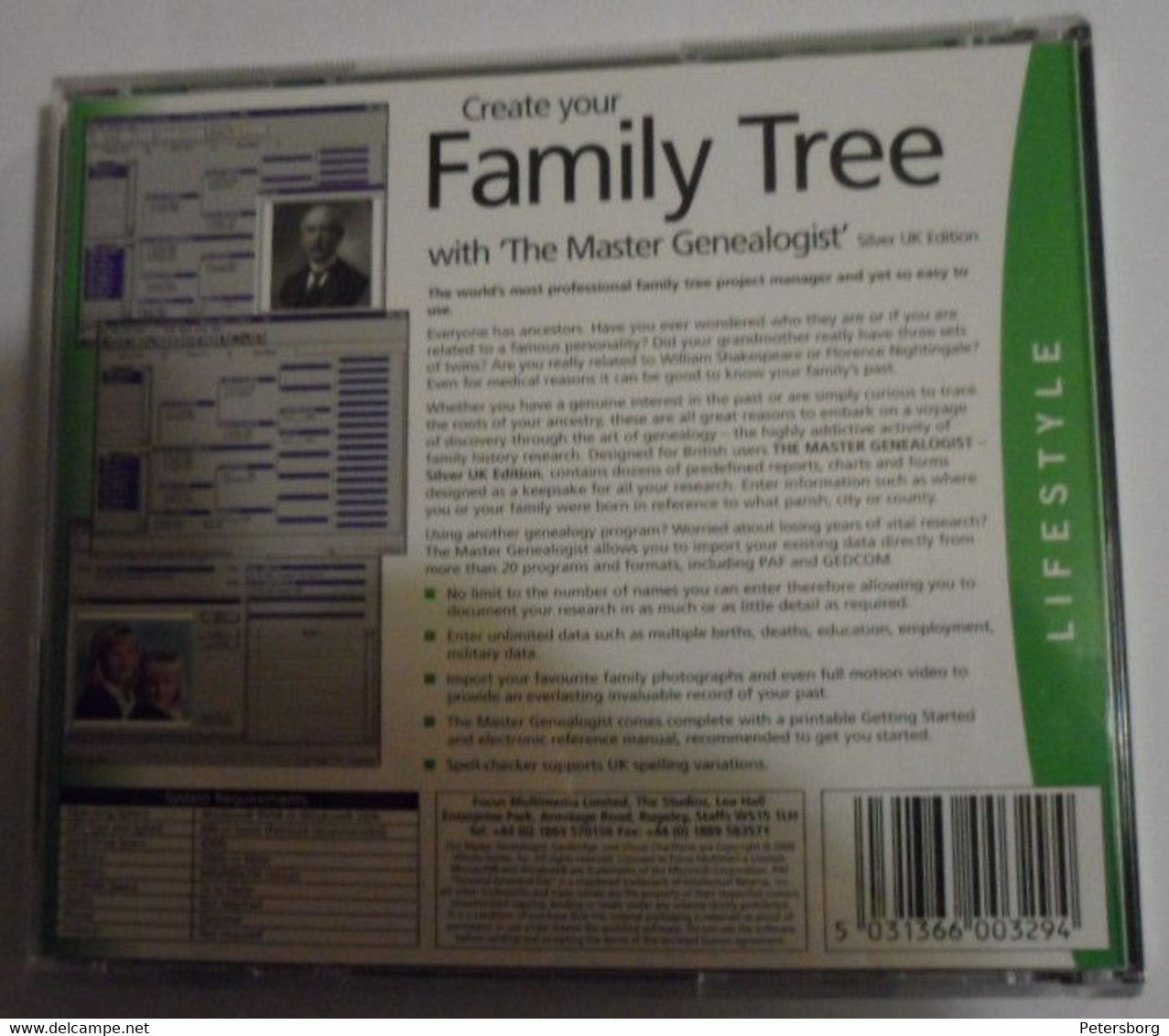 Create Your Family Tree With "the Master Genealogist" - CD