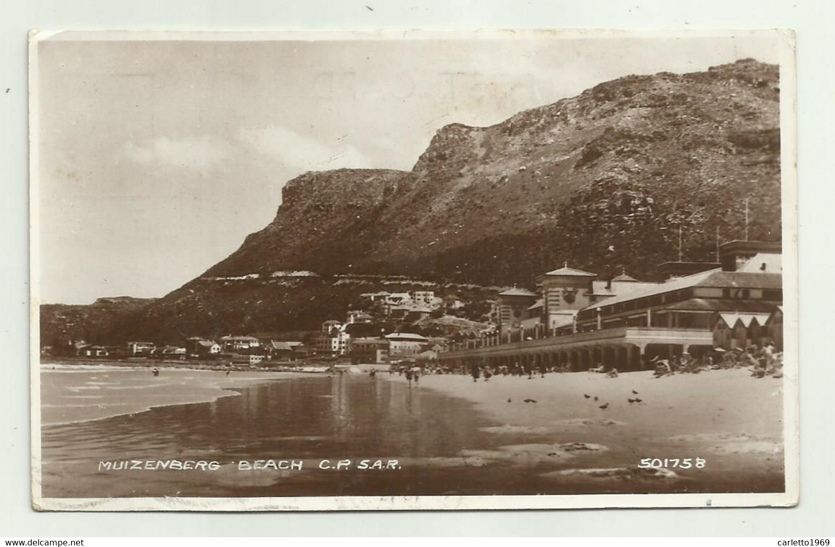 MUIZENBERG BEACH C.P. S.AR. 1949 - VIAGGIATA FP- - Afrique Du Sud