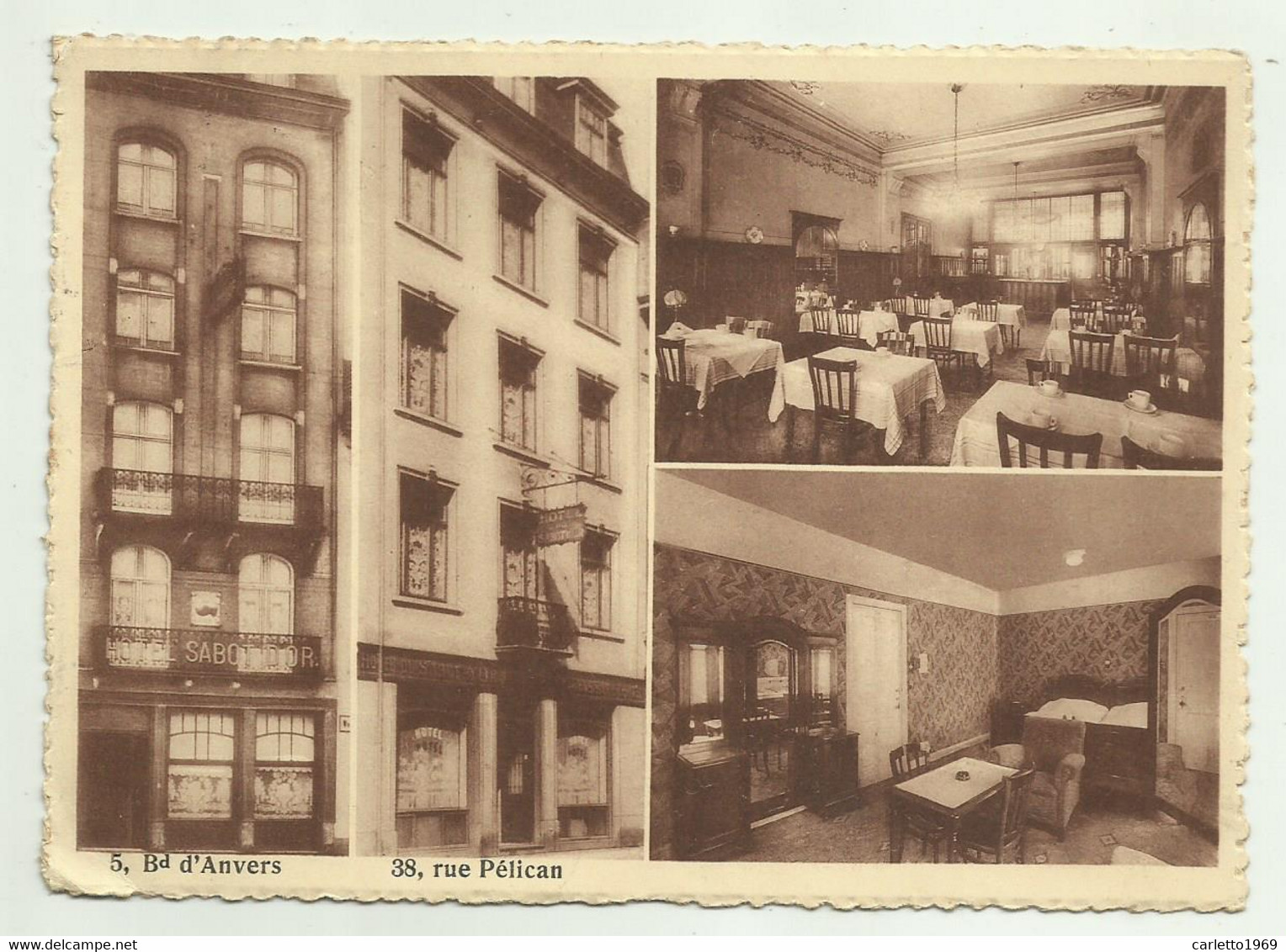 BRUXELLES NORD - HOTEL DU SABOT D'OR  - VIAGGIATA  FG - Cafés, Hotels, Restaurants