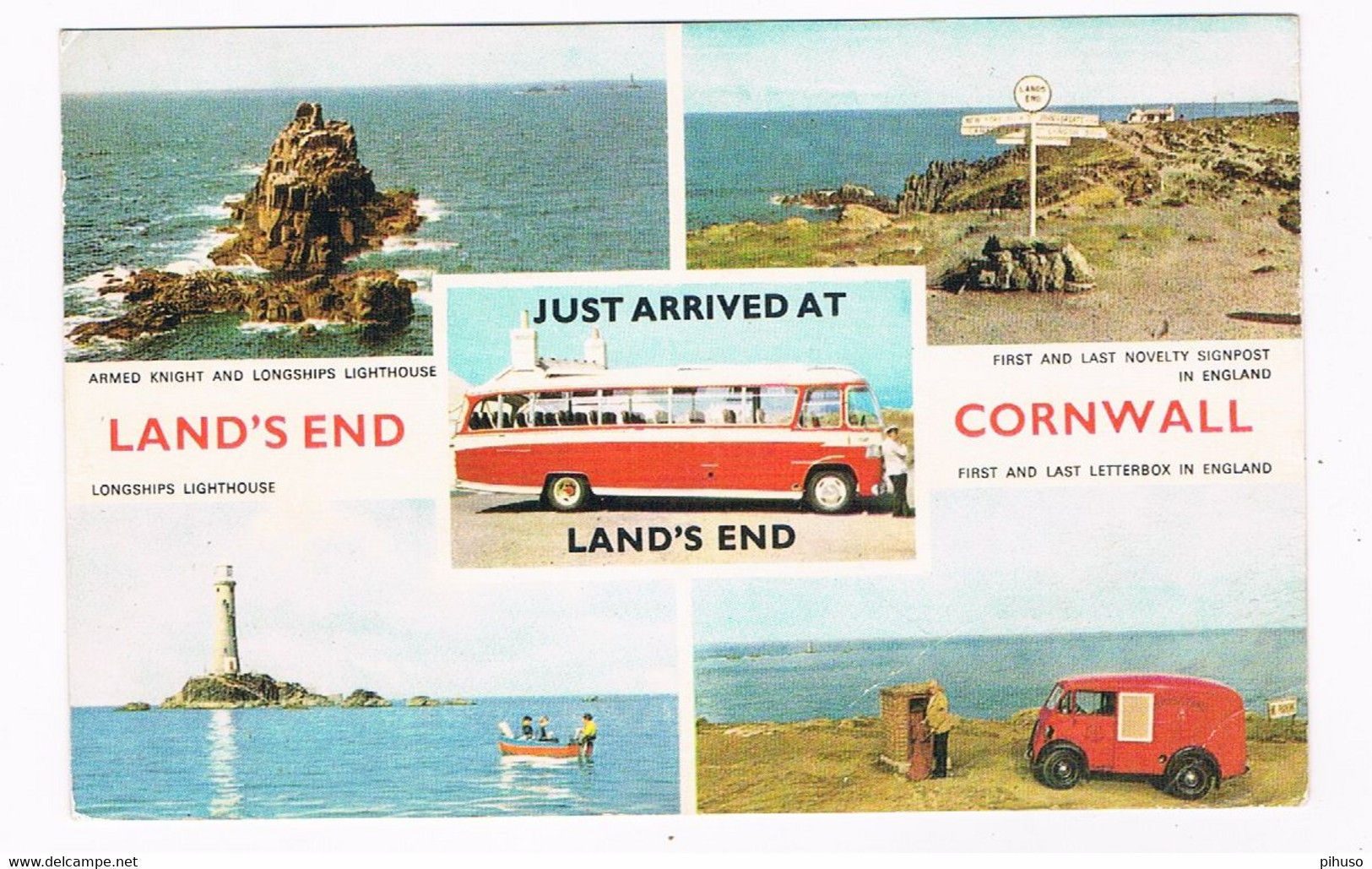 UK-3528   LAND'S END : Just Arrived At ( With Bus ) - Land's End