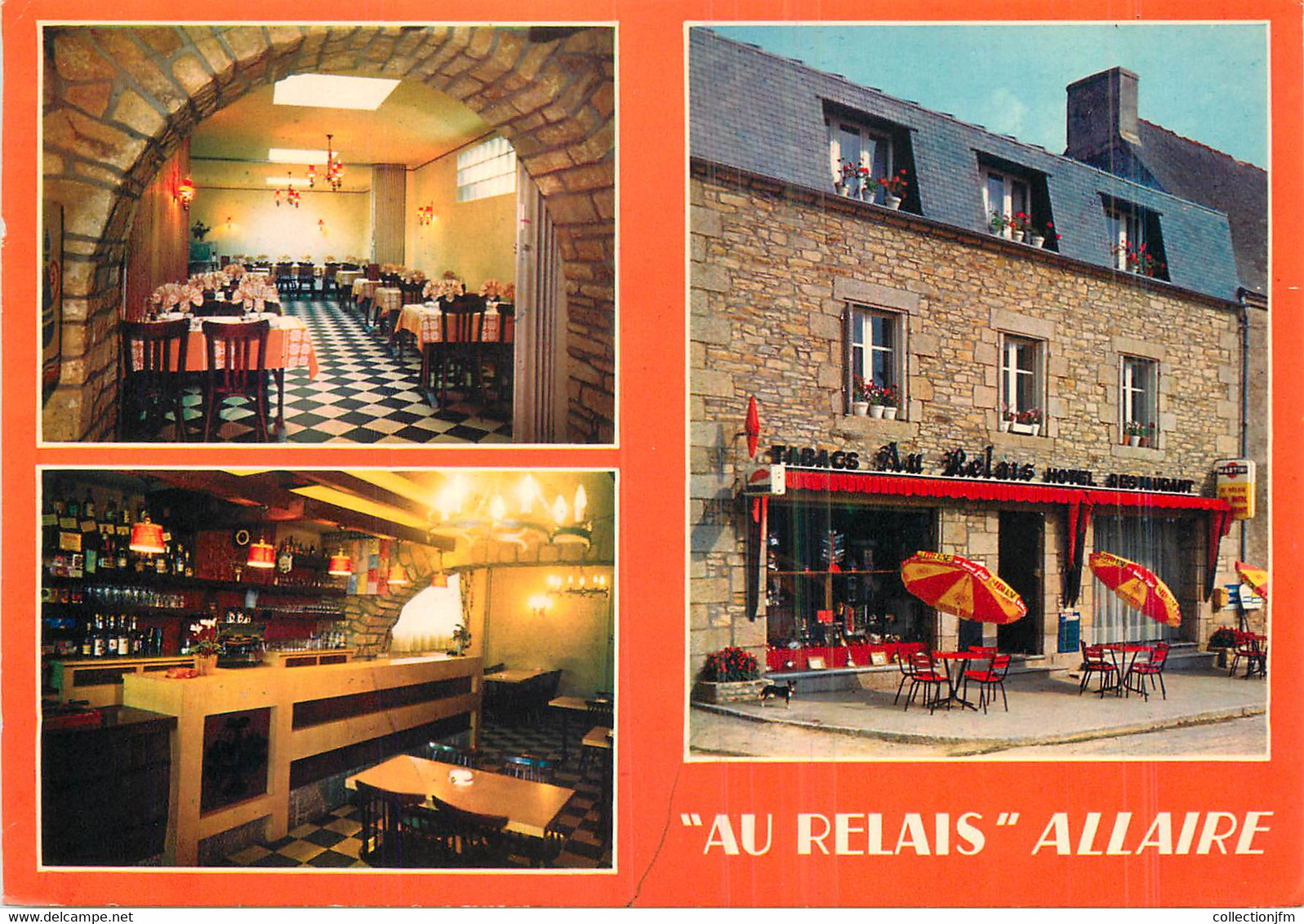/ CPM FRANCE 56 "Allaire, Hôtel Restaurant Au Relais" - Allaire