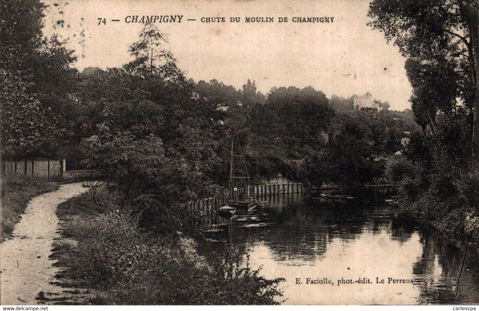 Champigny Chute Du Moulin De Champigny 1904 CPA - Champigny