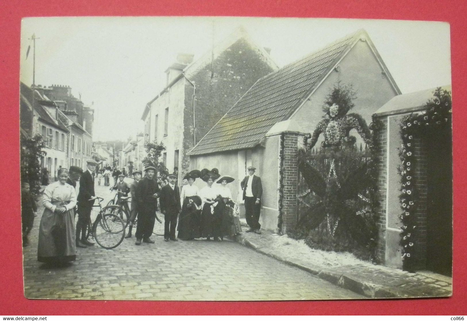 28 Epernon Carte-photo Fête Aux Fleurs Grille Garnie 1912 TB Animée Sans éditeur Dos Scanné N°12 - Epernon