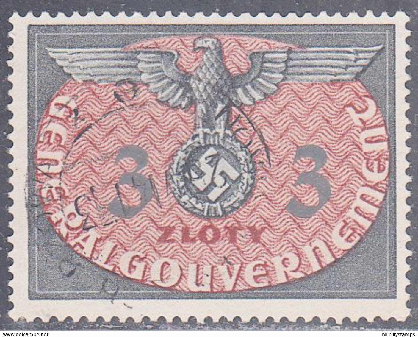 POLAND GENERAL GOVERNMENT   SCOTT NO N014   USED    YEAR   1940 - Gouvernement Général