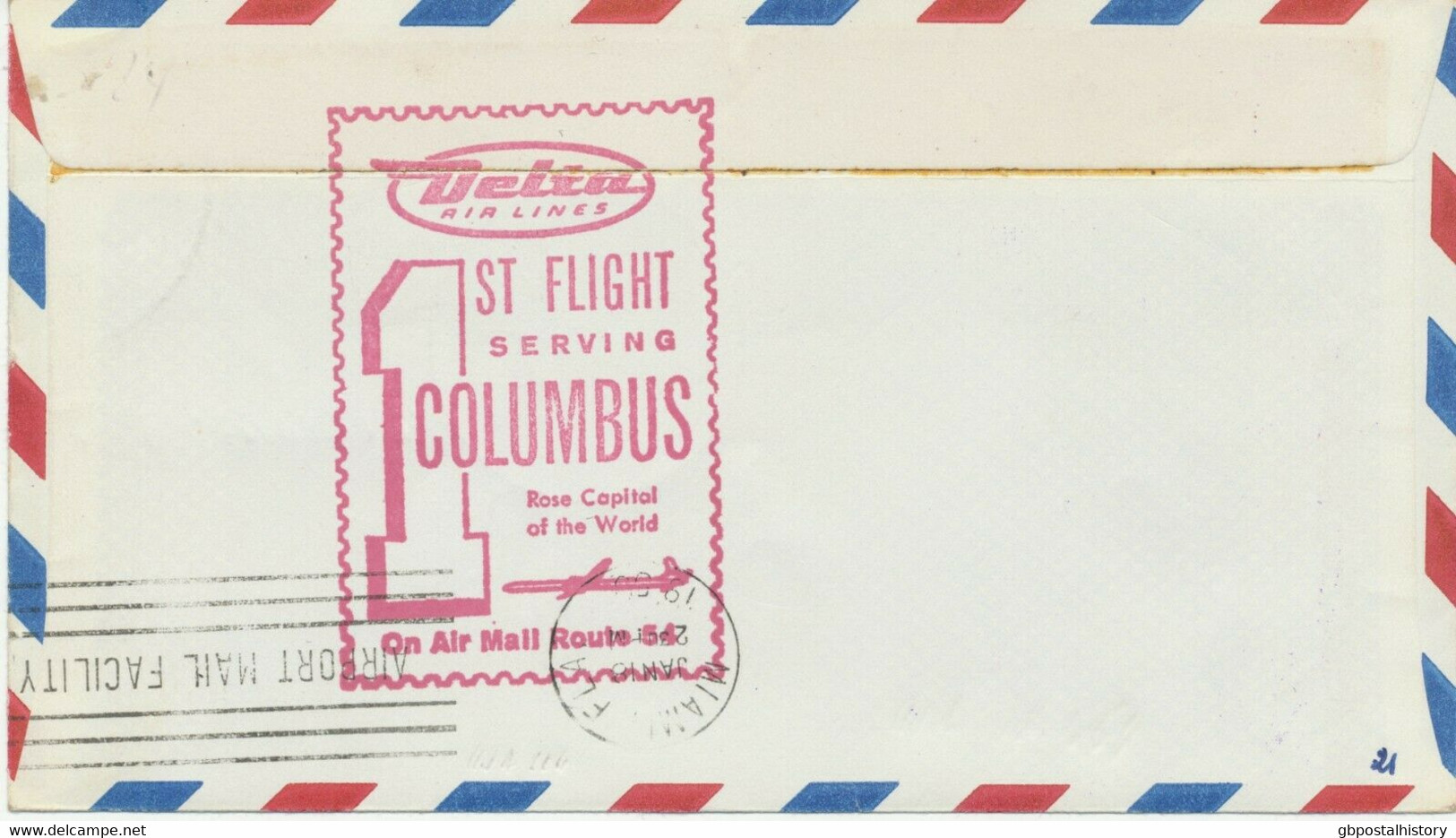 USA 1959 Erstflug A.M. 8 "Columbus, Ohio - Cincinnati, Ohio" Weitergeleitet BRD - 2c. 1941-1960 Lettres