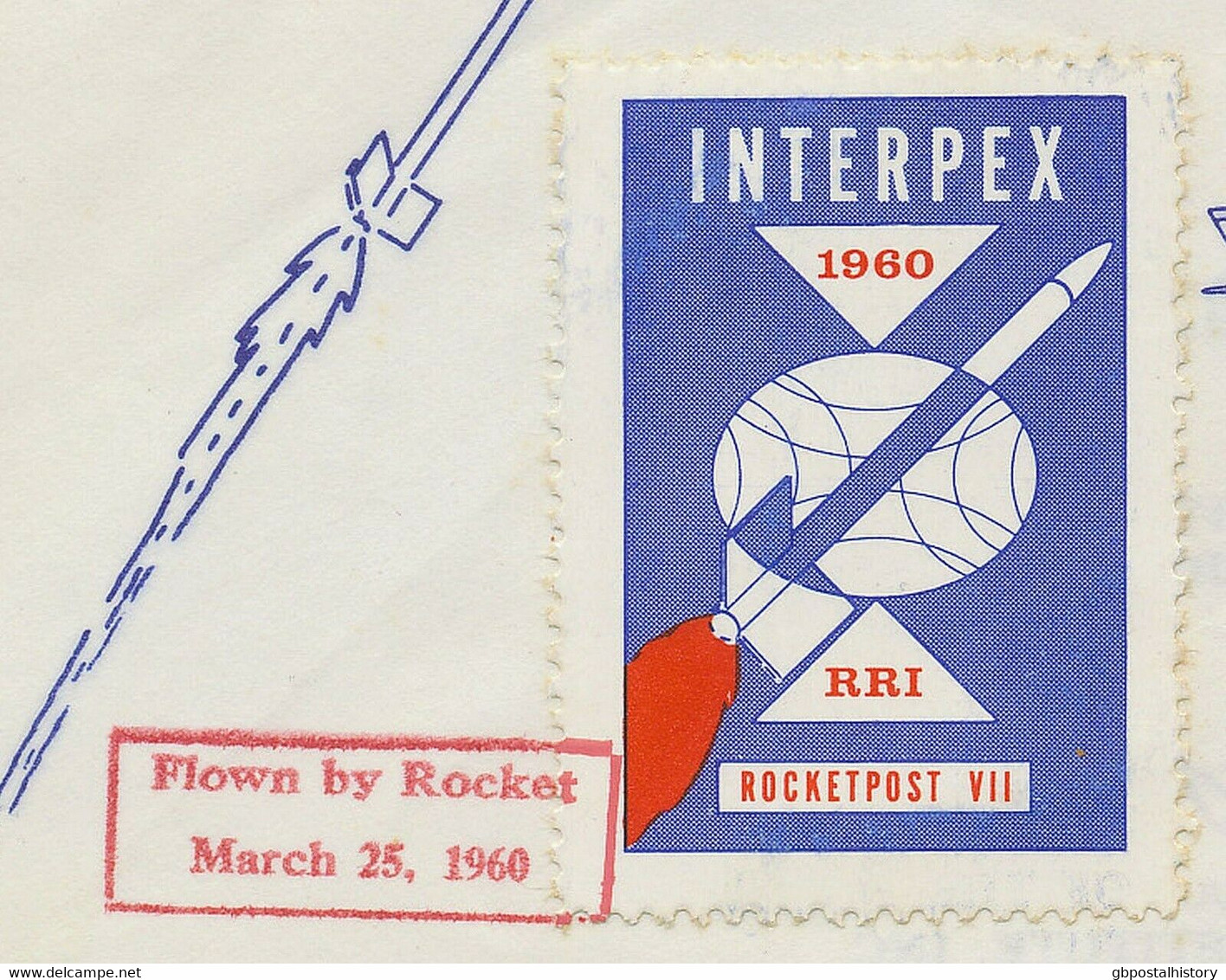 USA 1960, Selt. Raketenpostflug RRI Flight VII Geflogen In Rakete Interpex 1 - 2c. 1941-1960 Covers