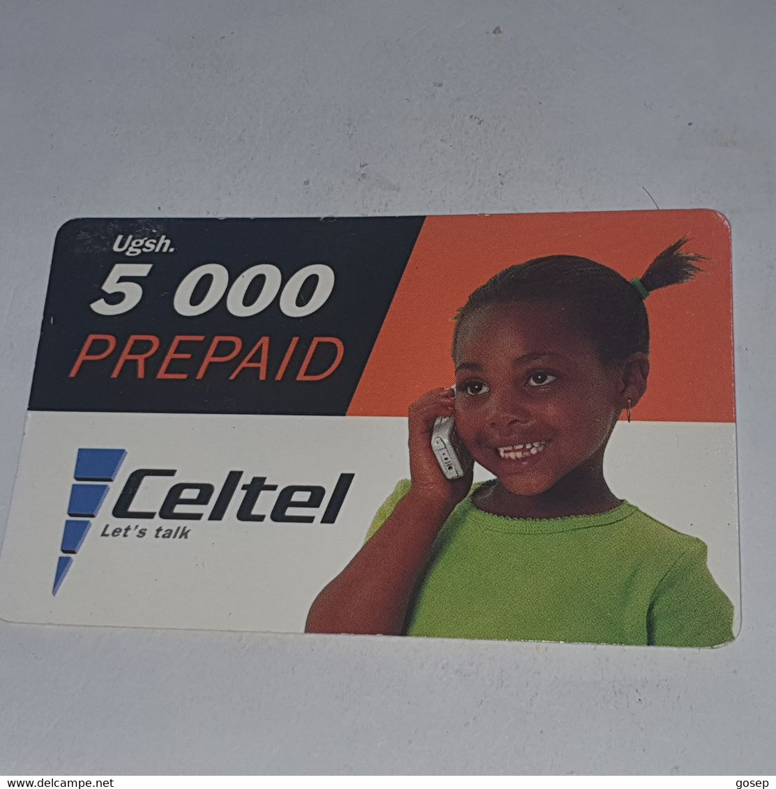 Uganda-(UG-CEL-REF-0001B)-young Girl-(1)-(ugsh-5.000)-(0188-7214-7302)-(look Out Side And Chip)+1card Prepiad/gift Free - Uganda