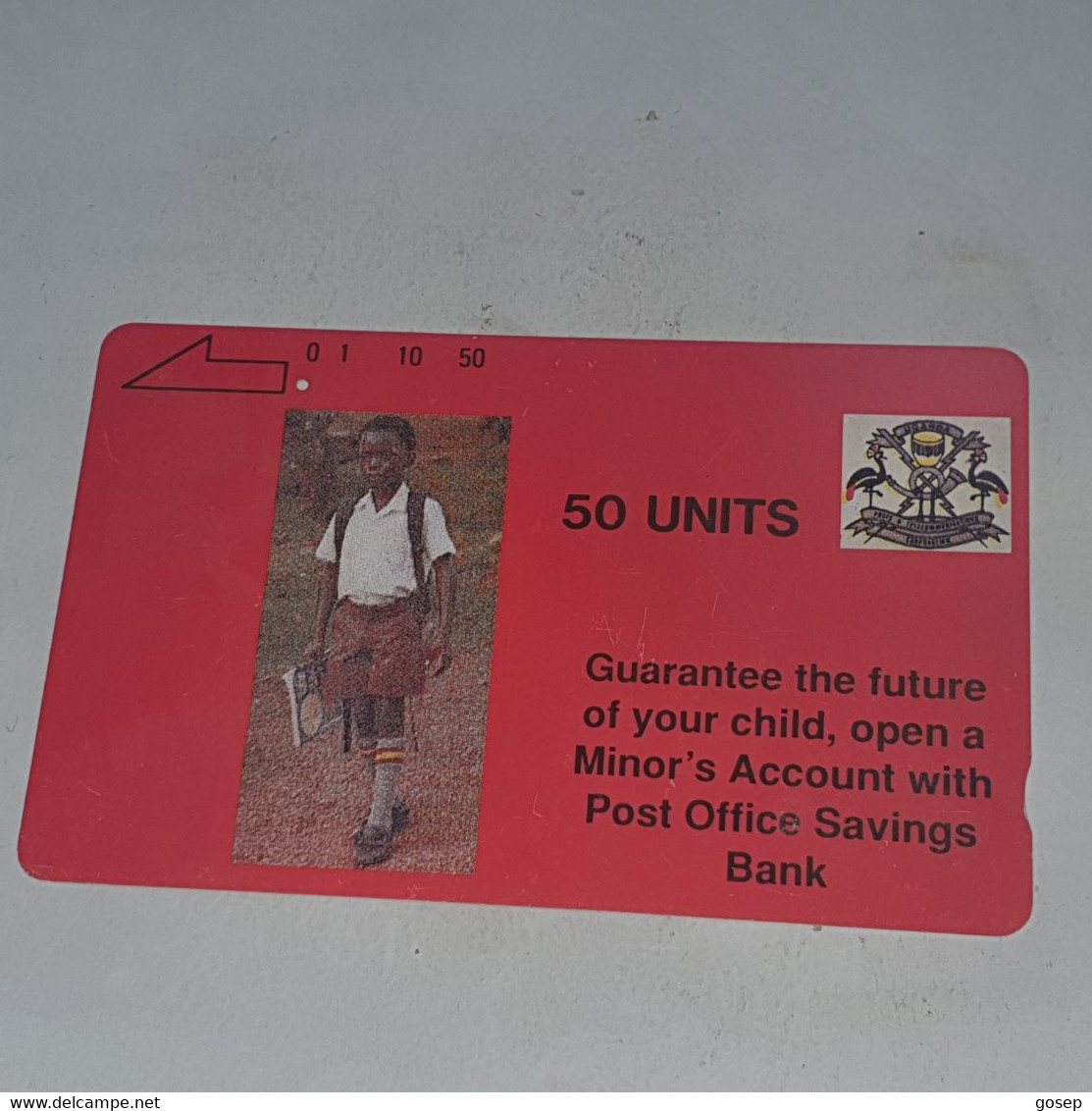 Uganda-(UG-01)-P.O-savings Bank-(2)-(50units)-(1992)-(look Out Side And Chip)+1card Prepiad/gift Free - Ouganda