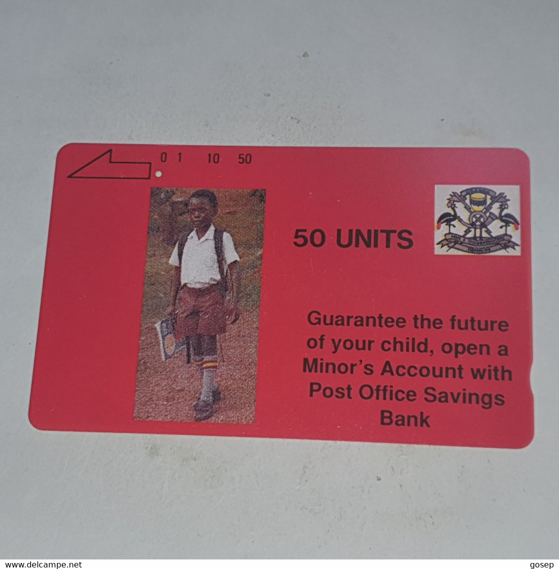 Uganda-(UG-01/1)-P.O-savings Bank-(3)-(50units)-(1992)-(look Out Side And Chip)+1card Prepiad/gift Free - Ouganda