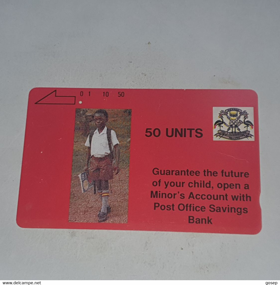 Uganda-(UG-01/2)-P.O-savings Bank-(4)-(50units)-(1992)-(look Out Side And Chip)+1card Prepiad/gift Free - Oeganda