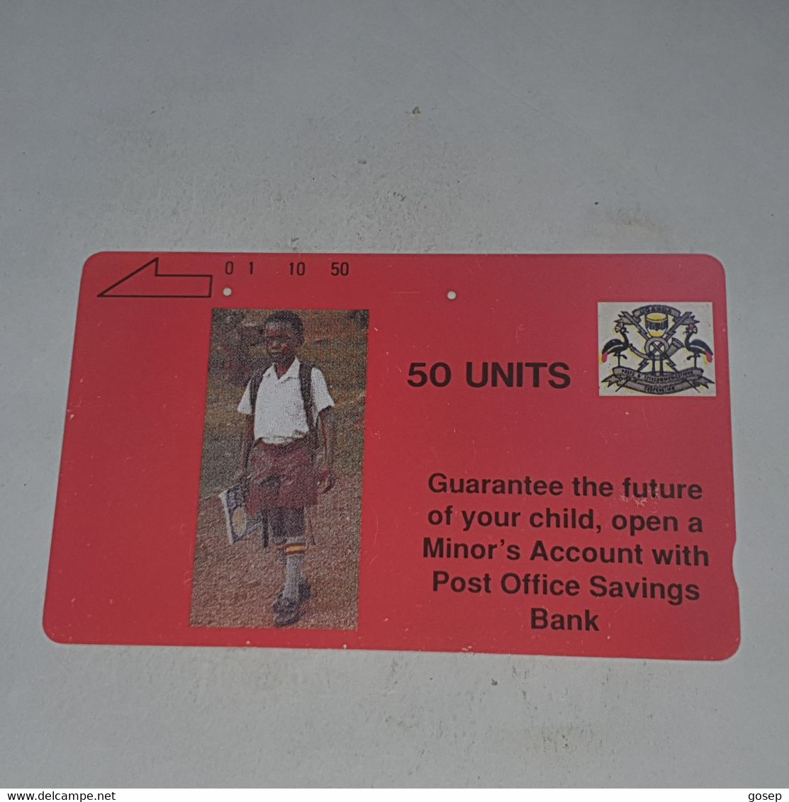 Uganda-(UG-01/4)-P.O-savings Bank-(6)-(50units)-(1992)-(look Out Side And Chip)+1card Prepiad/gift Free - Ouganda