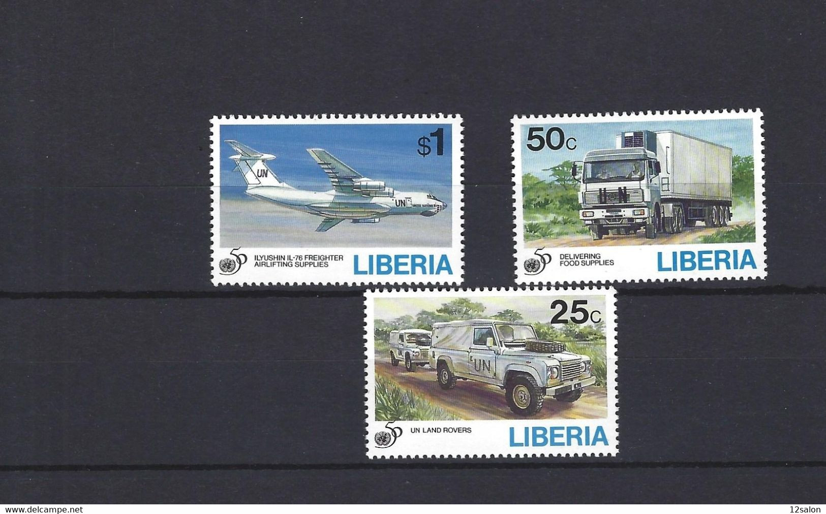 LIBERIA THEME AVION AVIATION CAMION UN - Avions