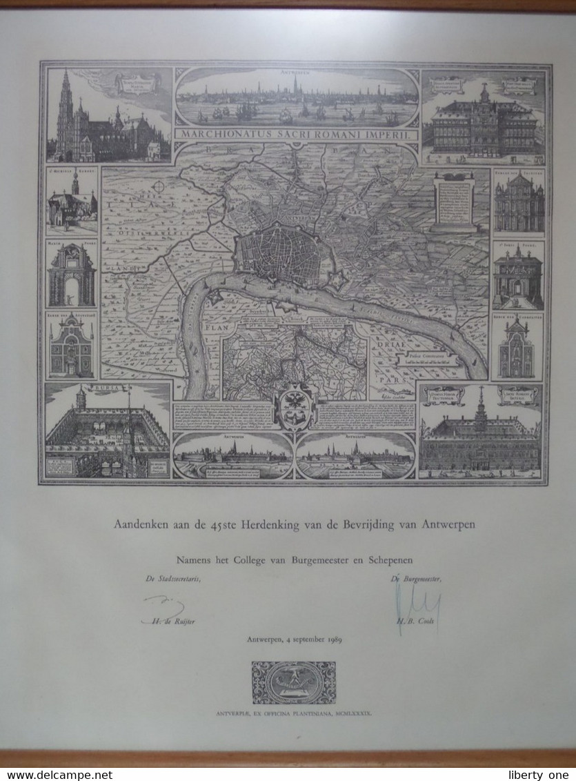 AANDENKEN A/d 45ste HERDENKING V/d BEVRIJDING Van ANTWERPEN ( MARCHIONATUS SACRI ROMANI IMPERII ) KADER Af Te HALEN ! - 1939-45