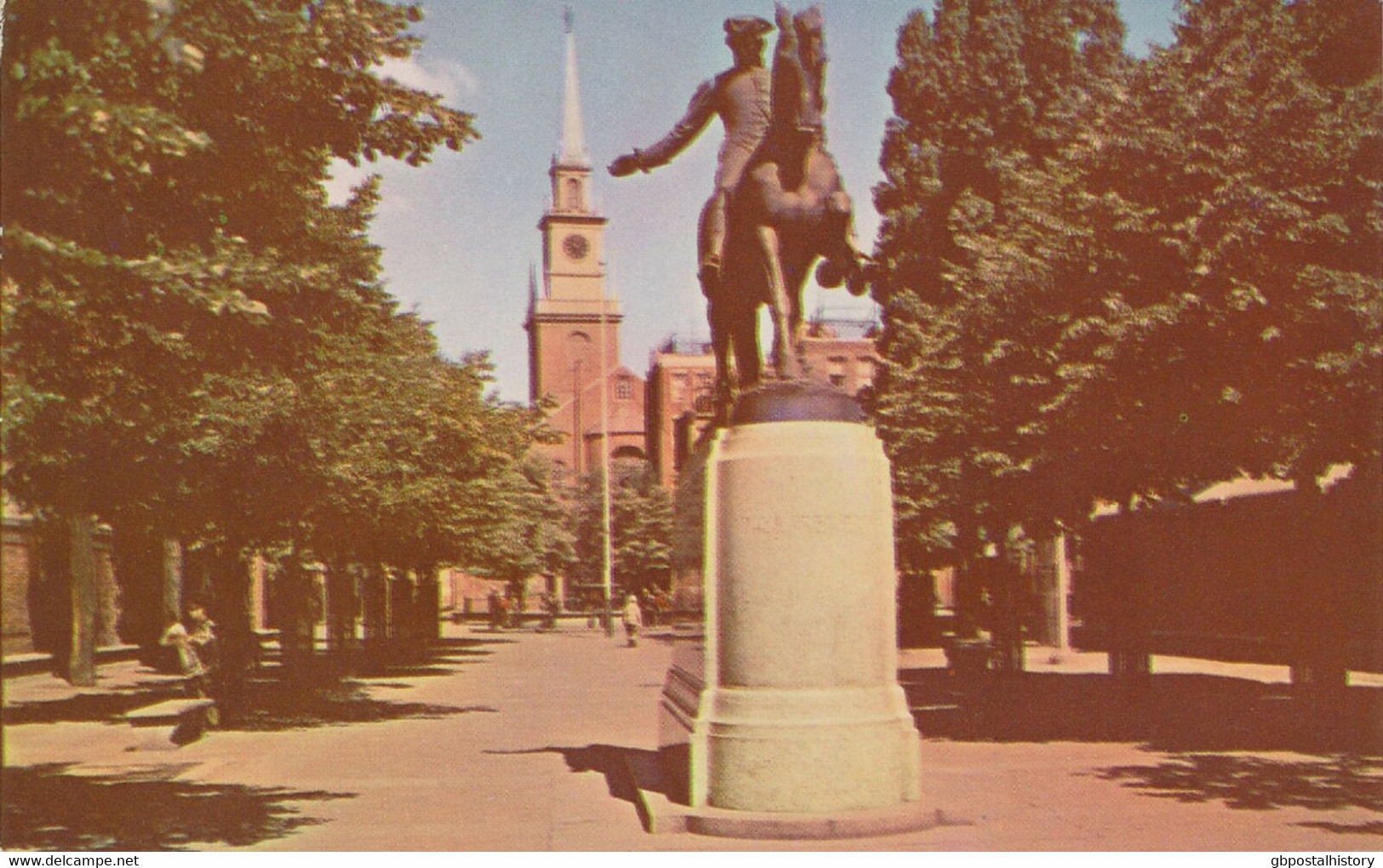 USA 1960 Mint Coloured Pc Paul Revere Park, Showing Old North Church BOSTON - Boston
