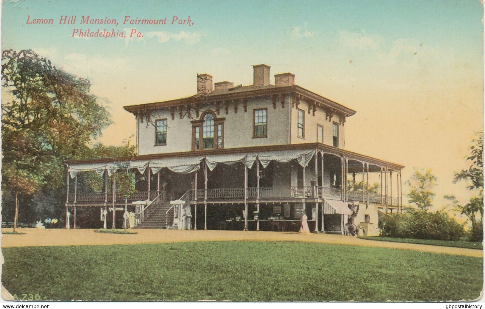 USA Ca. 1920 Mint Coloured Pc Lemon Hill Mansion, Fairmount Park, PHILADELPHIA - Philadelphia