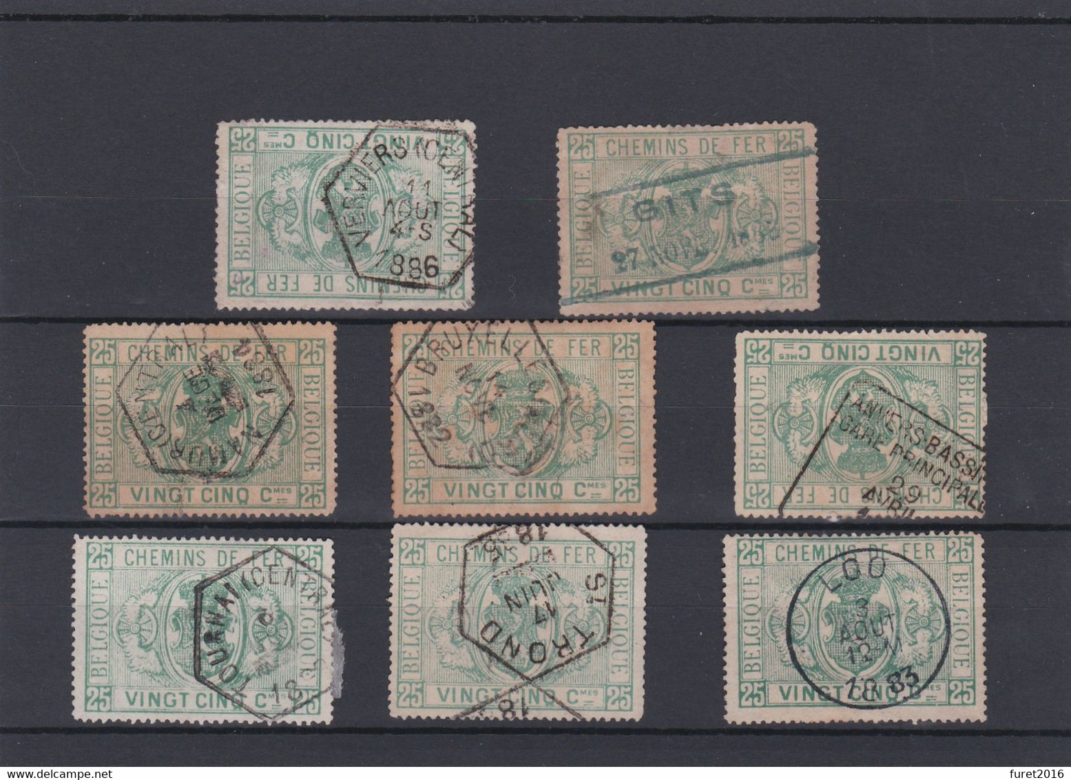 N° 3 : Lot De 8 Timbres - Used