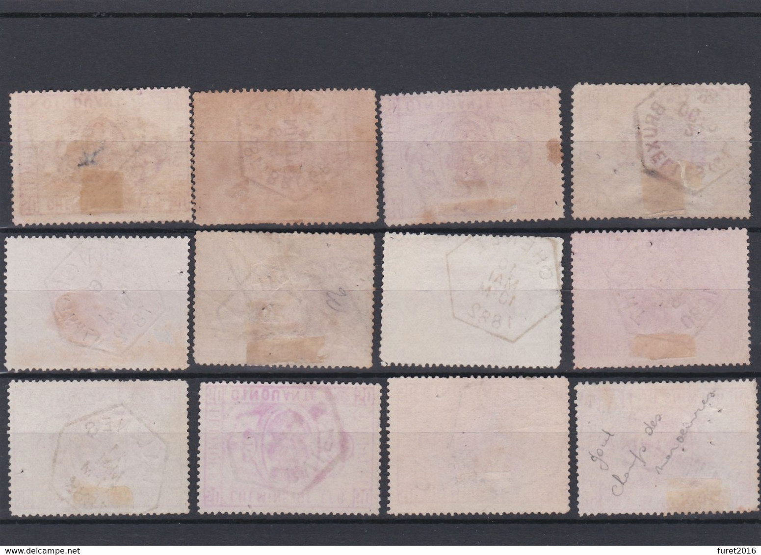 N° 4 : Lot De 12 Timbres - Used