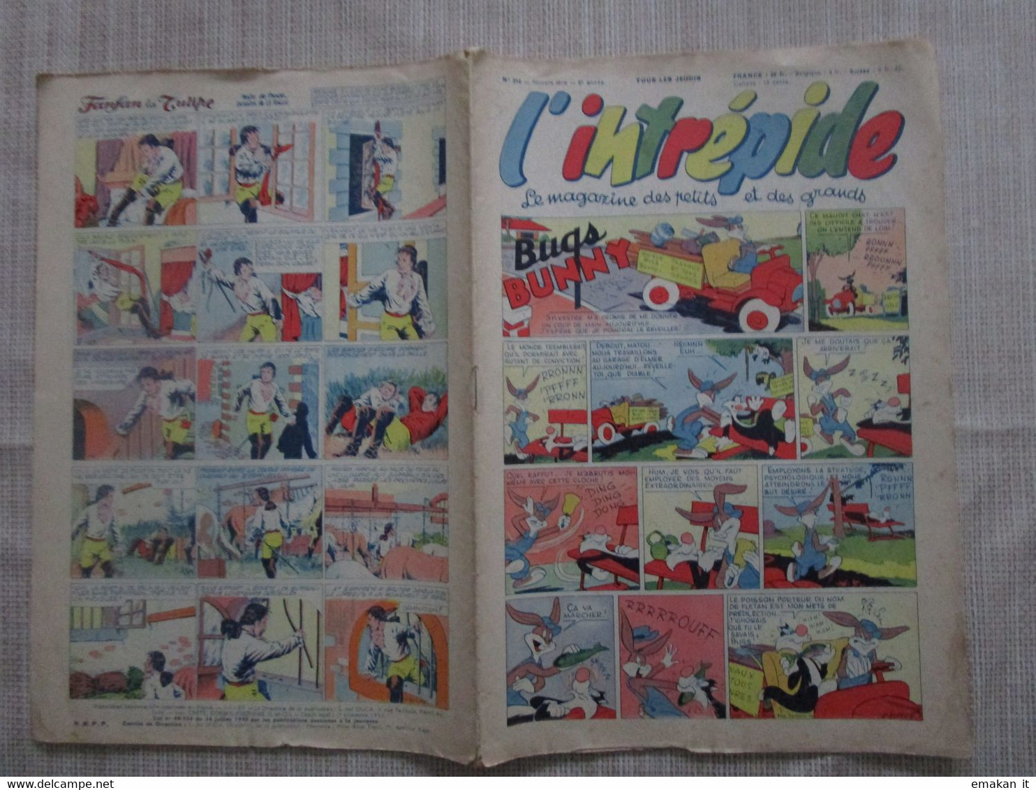 # L'INTREPIDE  N 210 / 1953 -  BUGS BUNNY / OTTIMO - First Copies