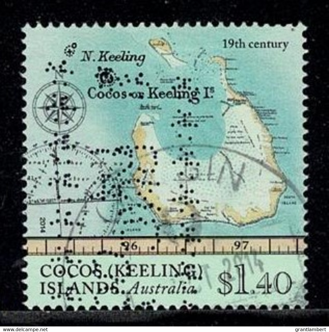 Cocos Islands 2009 Maps Of Cocos $1.40 Used - Usados