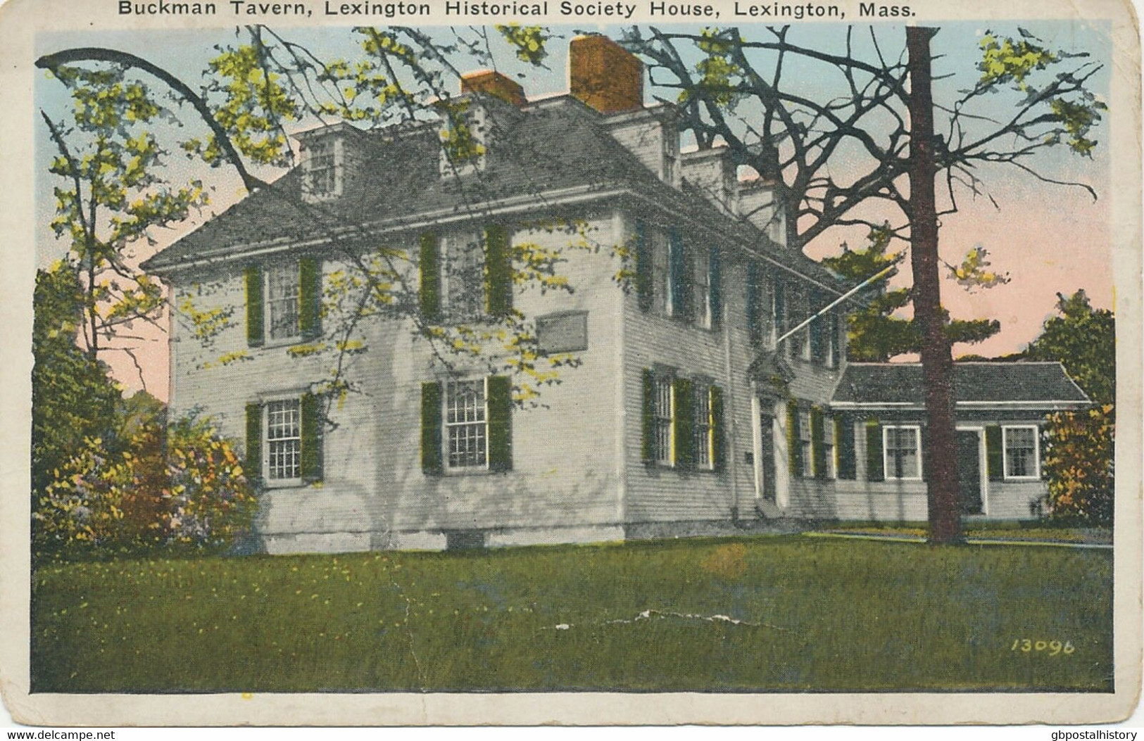 USA 1920 Mint Col Pc Buckman Tavern Lexington Historical Society House LEXINGTON - Autres & Non Classés