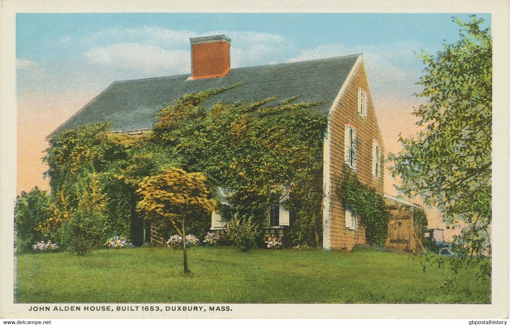 USA 1930 Superb Mint Coloured Pc John Alden House - Built 1653, DUXBURY, Mass. - Autres & Non Classés