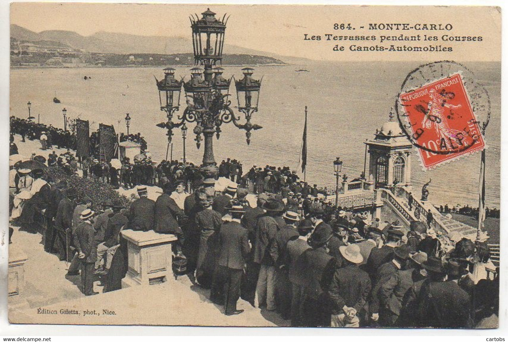 MONACO  Les Terrasses Pendant Les Courses Des Canots-Automobiles - Terraces