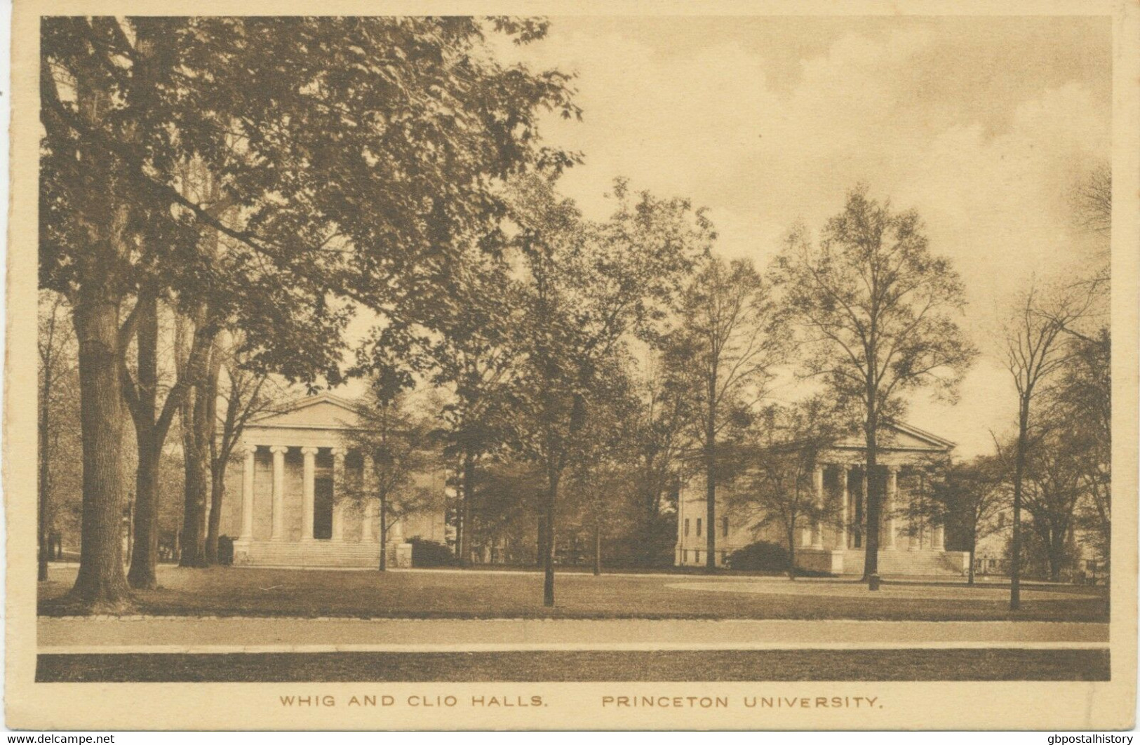USA 1920 Very Fine Mint Postcard Whig And Clio Halls, PRINCETON University, N.J. - Autres & Non Classés