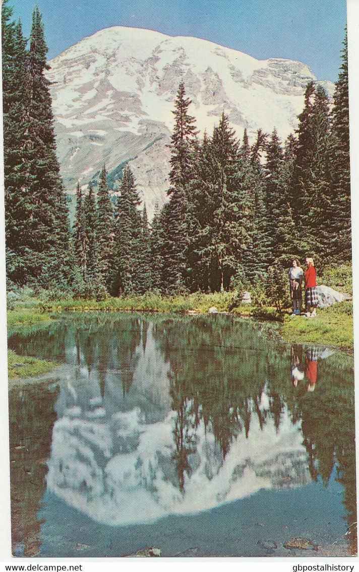 USA 1970 Superb Used Coloured Pc „Mount Rainier Mid-day Reflection In Fairy Pool - Sonstige & Ohne Zuordnung