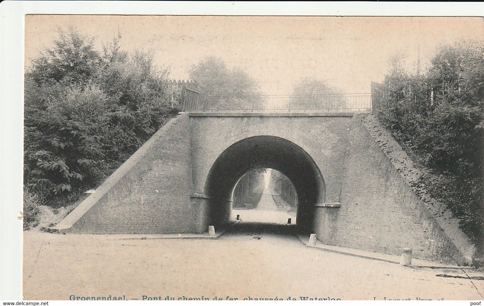 Groenendael : Pont Du Chemin De Fer , Chaussée De Waterloo --- 1909 - Hoeilaart