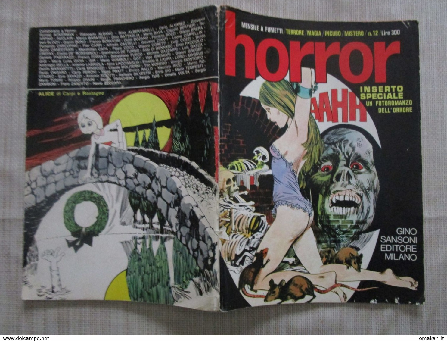 # HORROR N 12 / 1970 SANSONI EDITORE / ANDIAMO ALL' HAVANA DI BONVI - Prime Edizioni