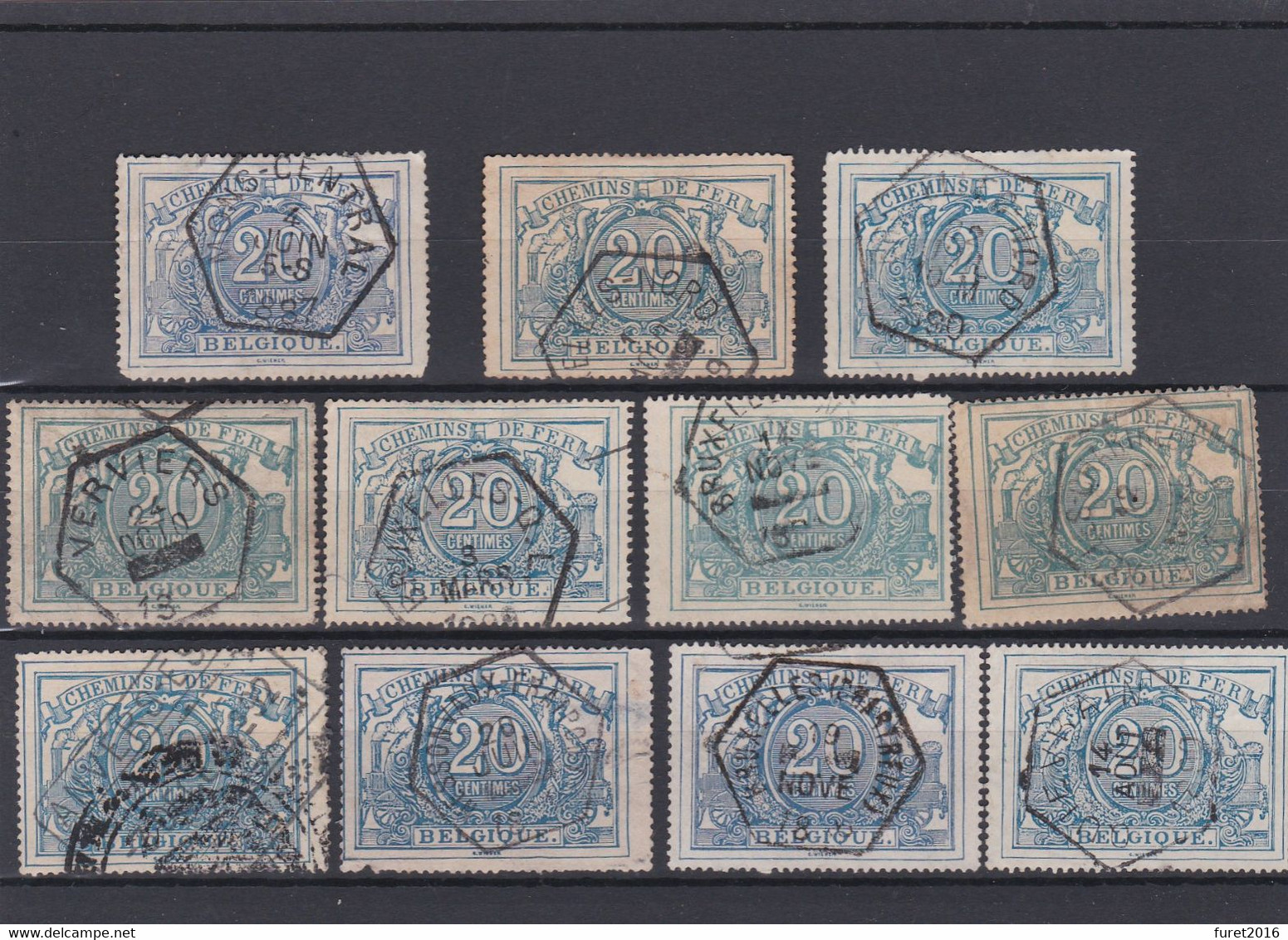 N° 8 Et 9  : Lot De 21 Timbres  Qualité Mixte - Usati