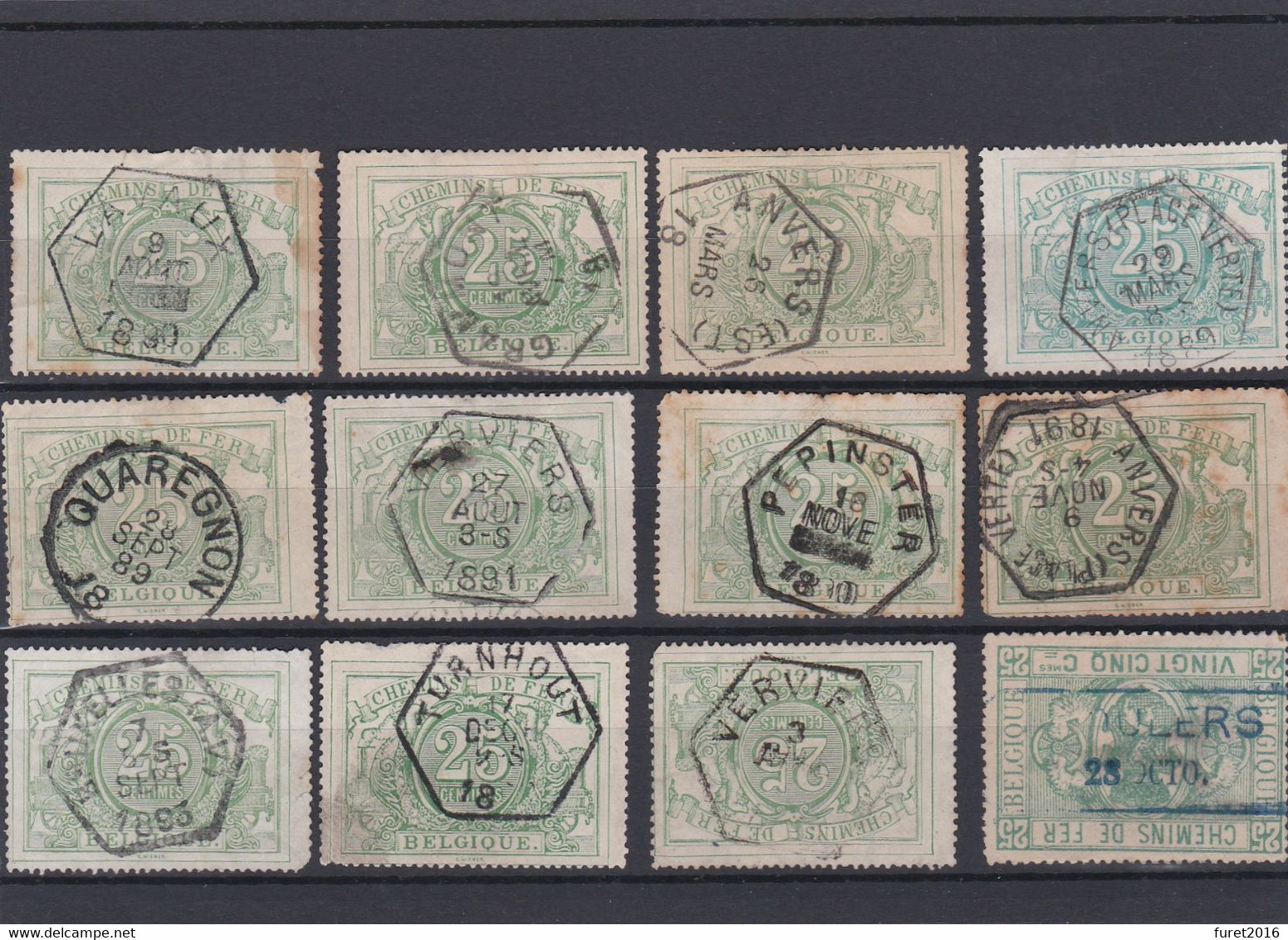 N° 10  : Lot De 12 Timbres  Qualité Mixte - Oblitérés