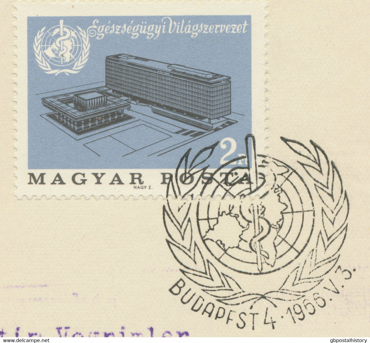 UNGARN 1966 Einweihung Des Neuen Amtssitzes Der Weltgesundheitsorganisation (WHO) In Genf, Kab.-FDC Nach FREIBURG - FDC