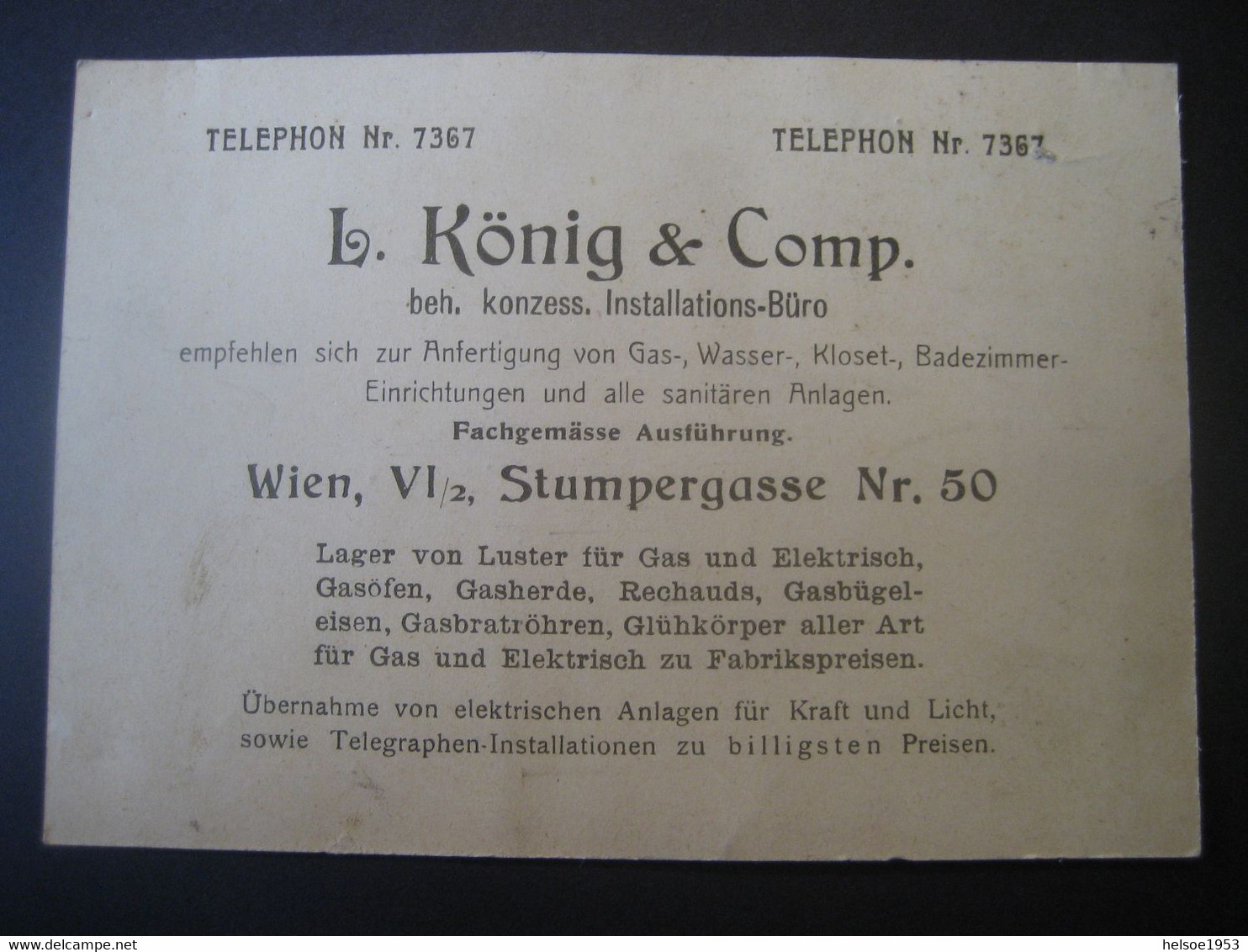 Österreich Steuermarke 1917- Zahlungsbestätigung Auf Firmen Werbe-Karte - Fiscaux