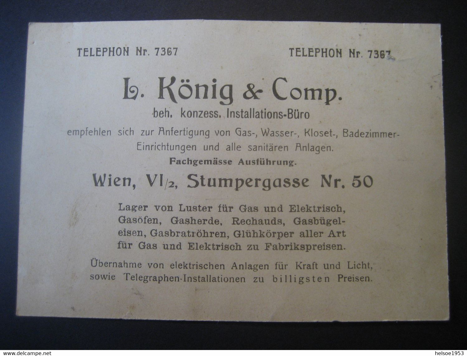 Österreich Steuermarke 1917- Zahlungsbestätigung Auf Firmen Werbe-Karte - Revenue Stamps