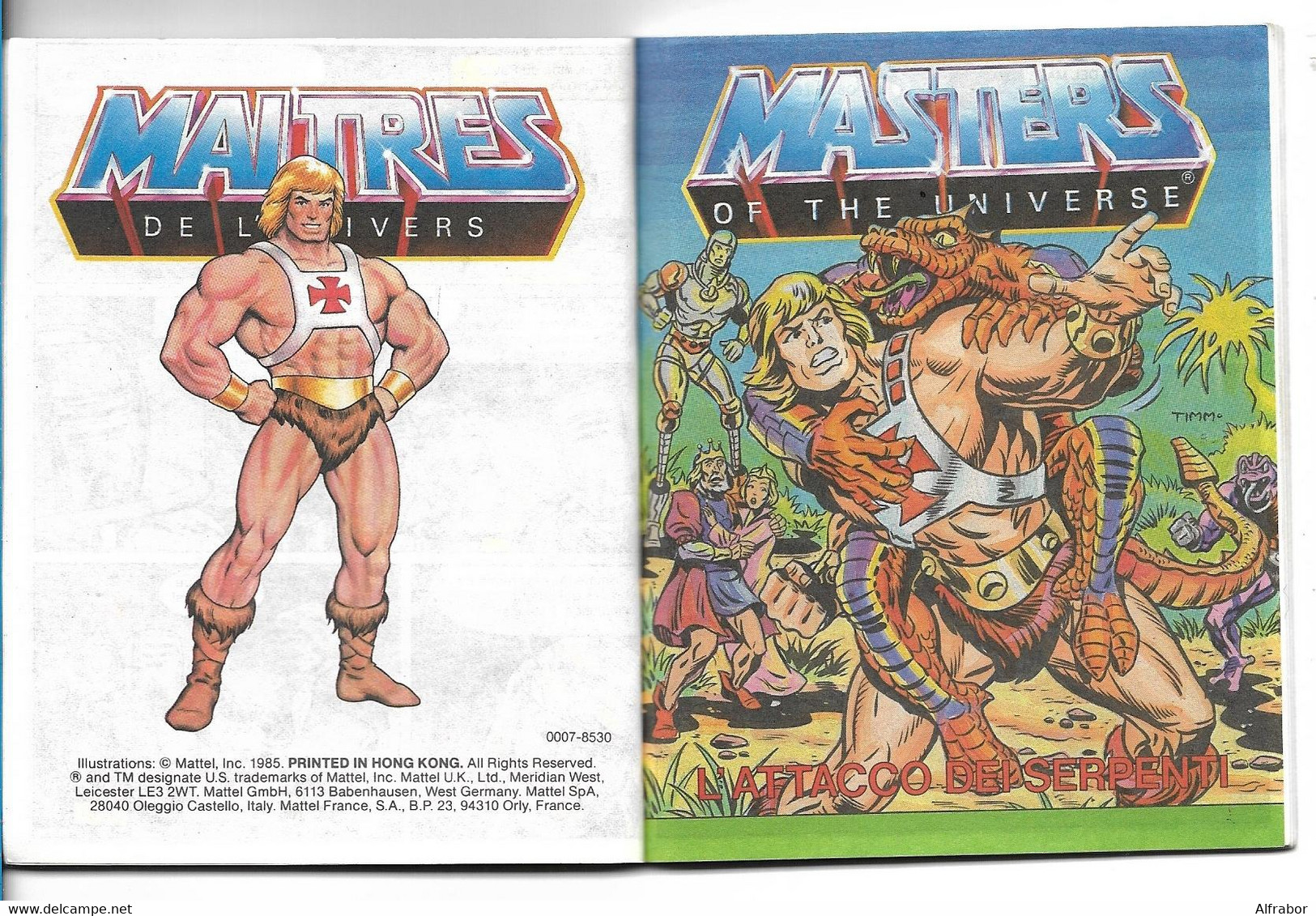 MASTERS OF THE UNIVERSE - COMICS BOOK 1985- LES SERPENTS ATTAQUENT /SNAKE ATTACK / SCHLANGENBRUT /L'ATTACO DEI SERPENTI- - Maestros Del Universo