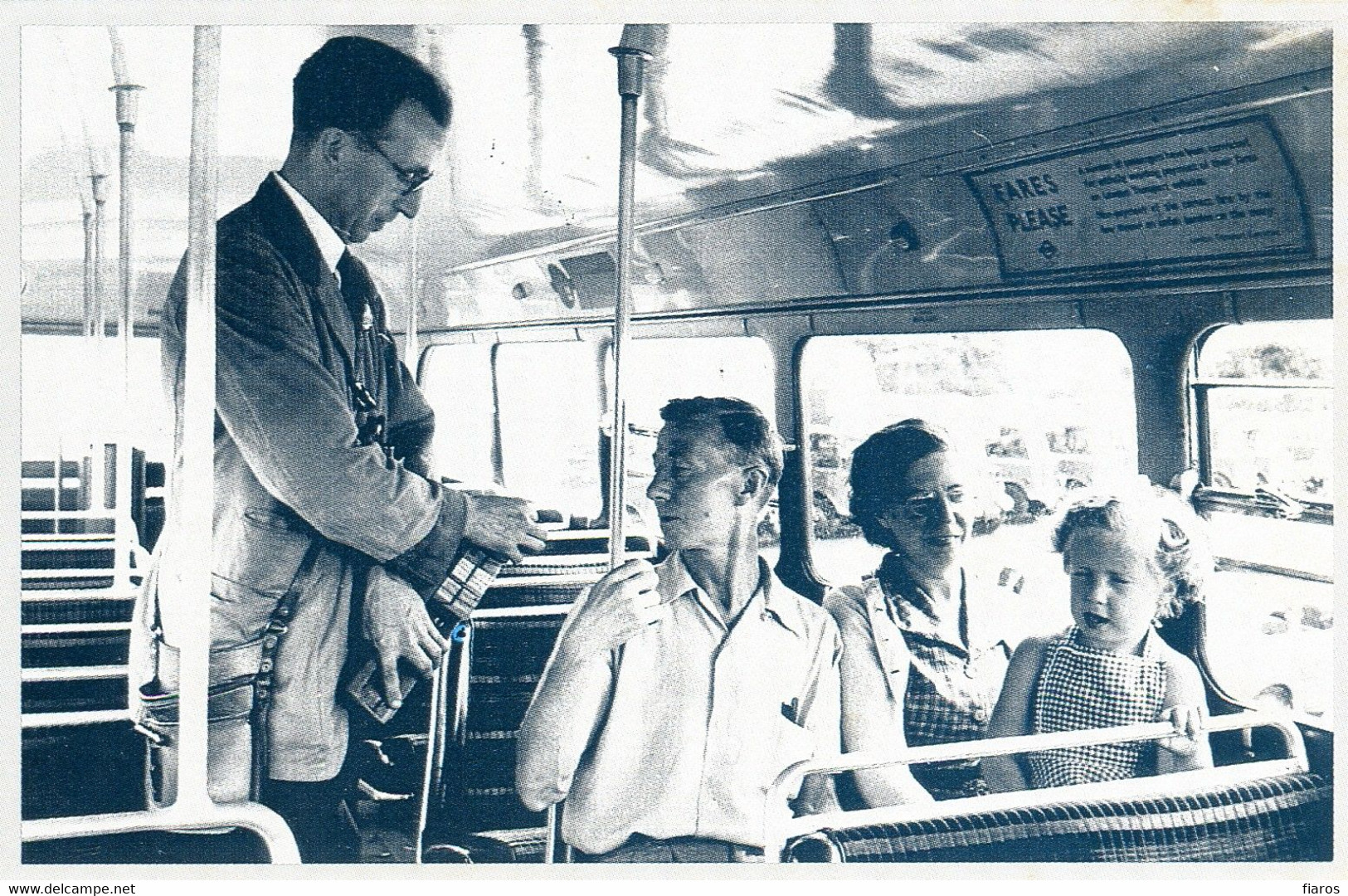 "Inflation Strikes, 1951" London Bus Fares, Taxes Increased, Charges, Labour Government [CPM Nostalgia Postcard Repro] - Strikes