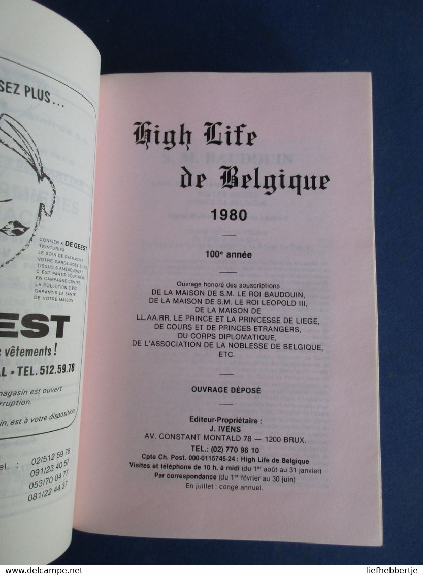 High Life De Belgique - 1980 - Oud