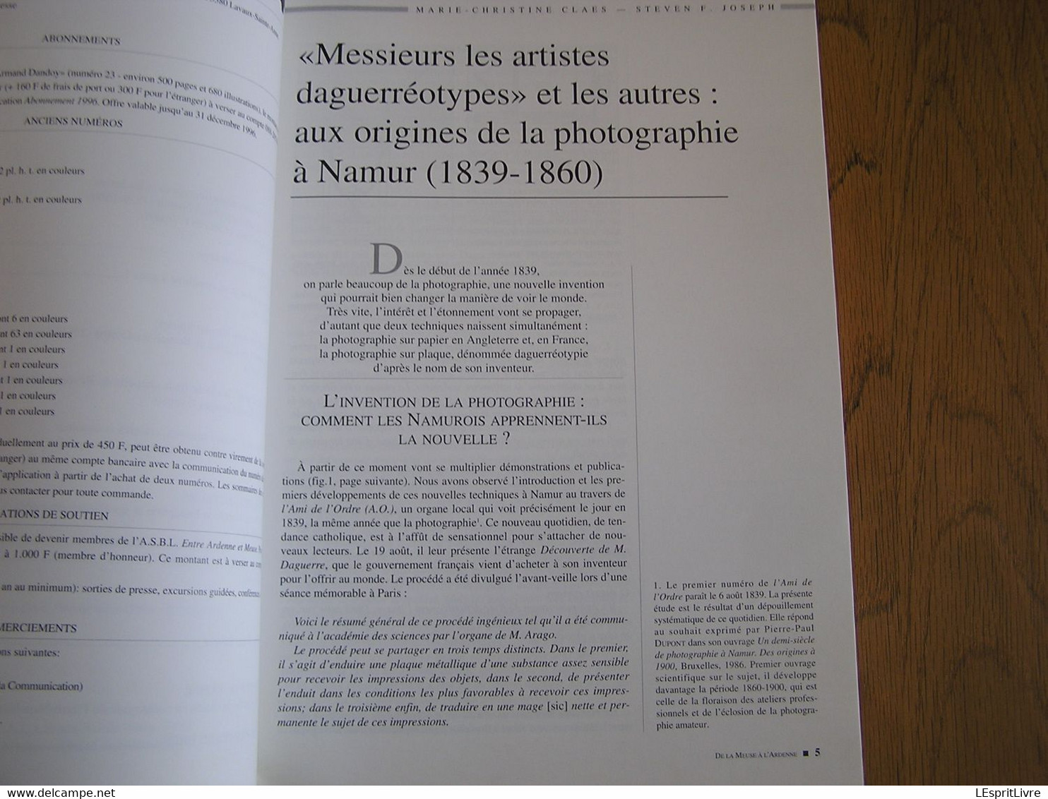 DE LA MEUSE A L ARDENNE N° 22 Régionalisme Photographe Namur Pompe à Eau Porcheresse Exode 40 Guerre Napoléon Bonaparte - Belgique