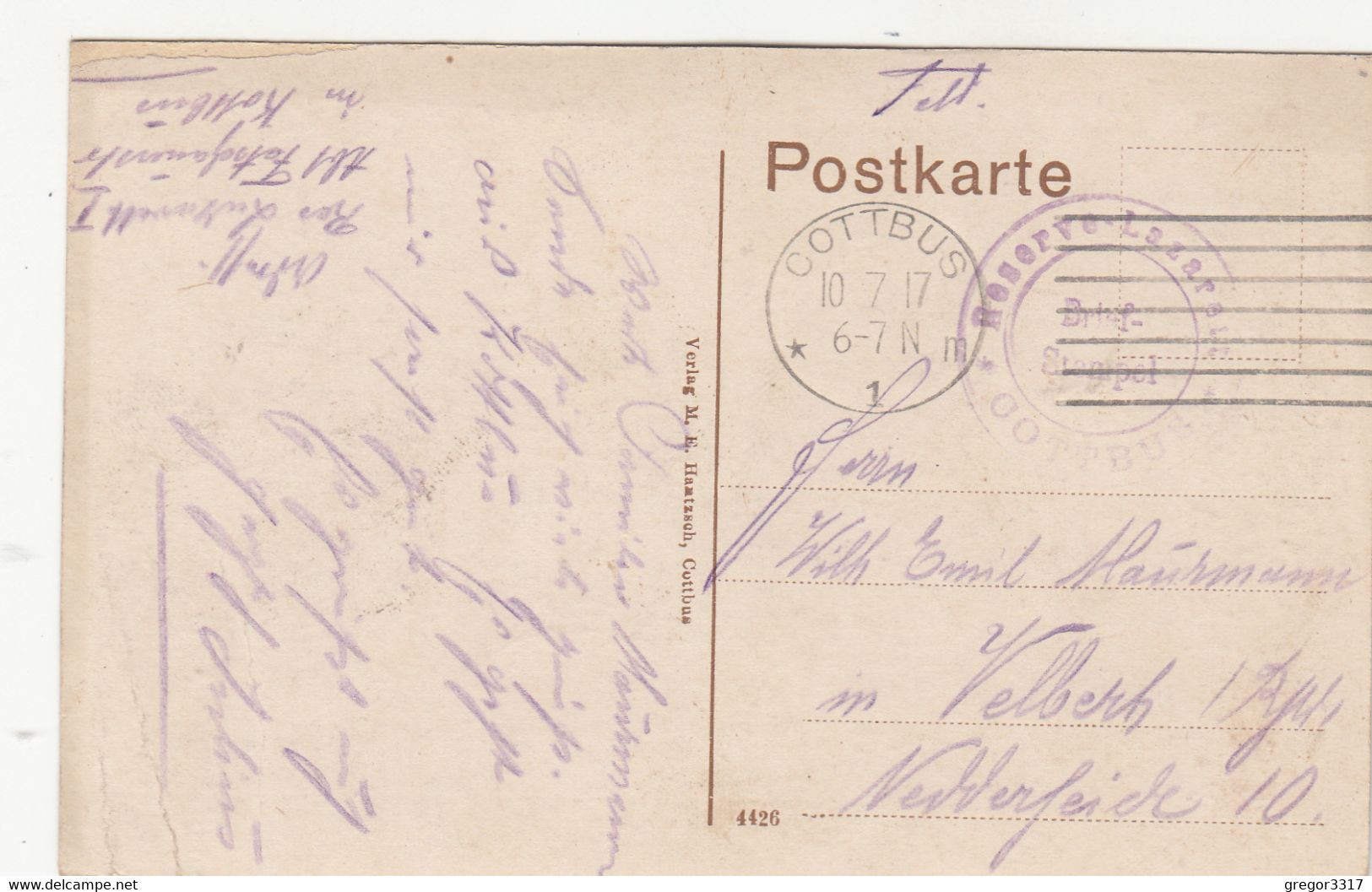 1732) COTTBUS - STADTTHEATER - Tolle Sehr Alte DETAIL AK !! 10.07.1917 !! Feldpost - Cottbus