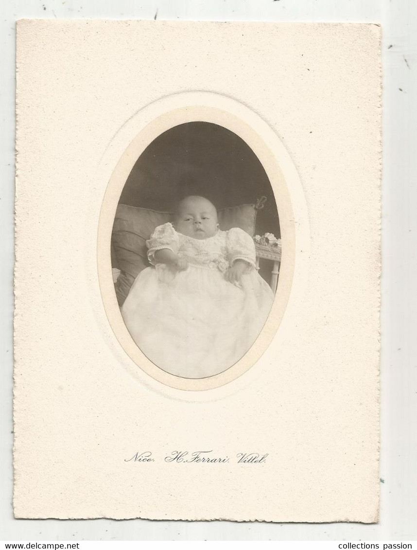 Photographie H. Ferrari,Vittel ,Nice, 170 X 125 Mm , Bébé , 1913, Frais Fr 1.85 E - Unclassified