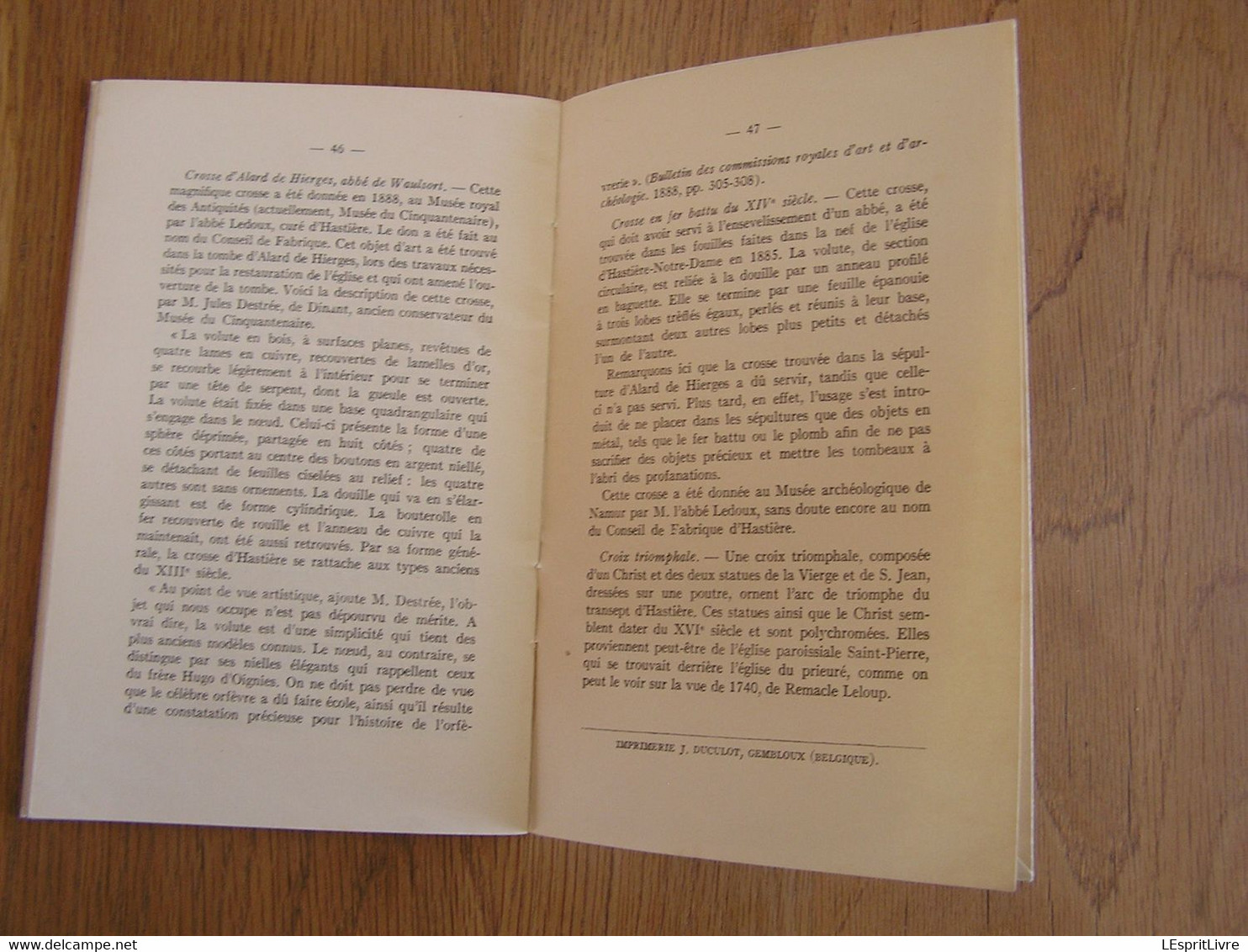 HASTIERE NOTRE DAME Description de l'Ancienne Eglise Monastique T Réjalot 1937 Régionalisme Histoire Prieuré Bénédictin