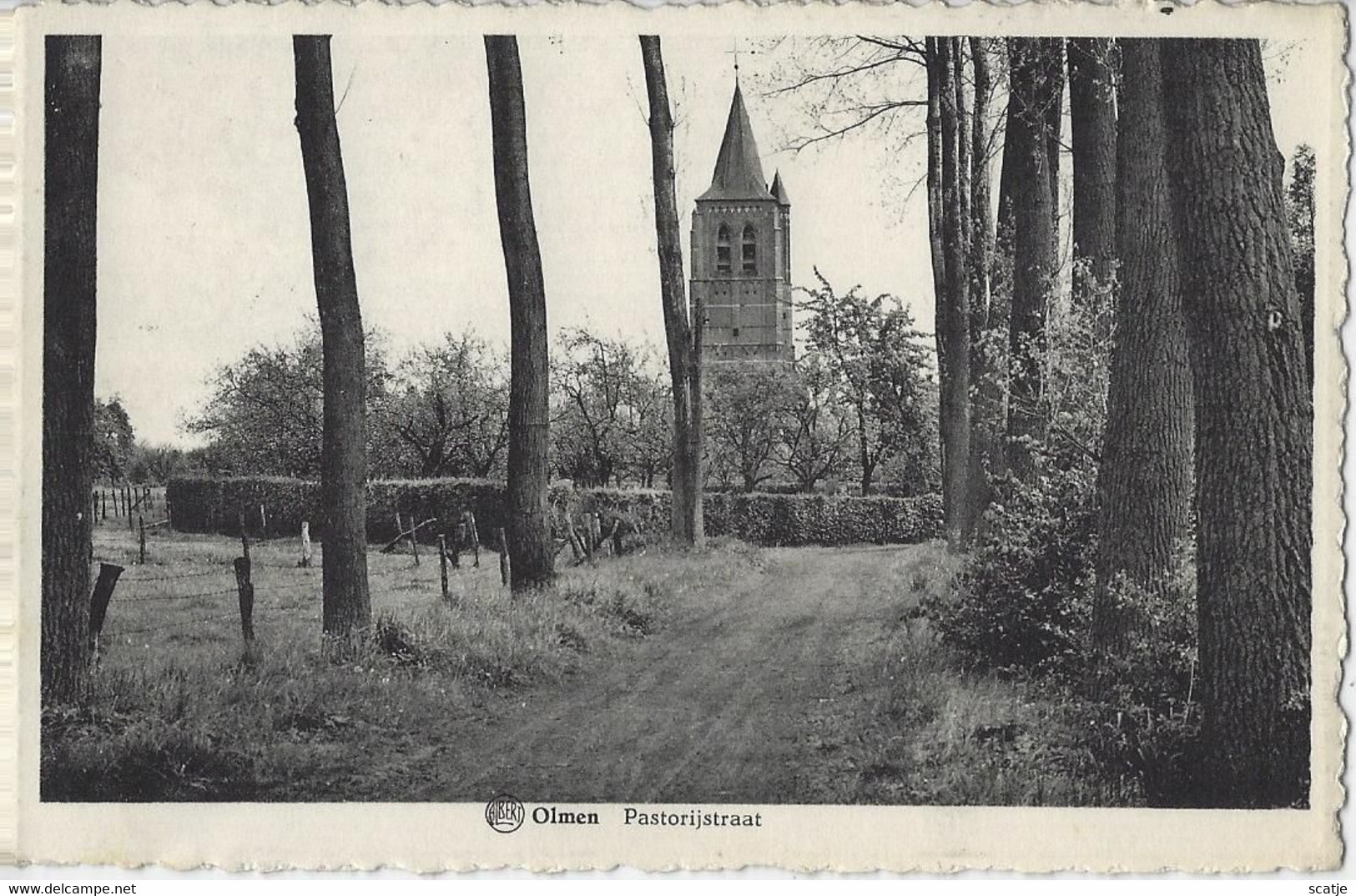 Olmen.   -   Pastorijstraat.   -   1952   Naar   Linkebeek - Balen