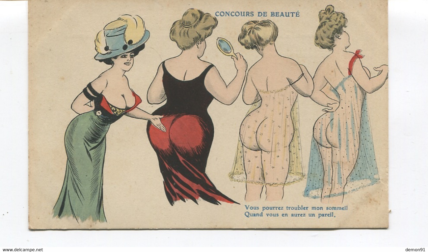 CPA - Illustrateur - Concours De Beauté - Vous Pourrez Troubler Mon Sommeil - Quand Vous .. (femme - Prostitution - Nu) - 1900-1949